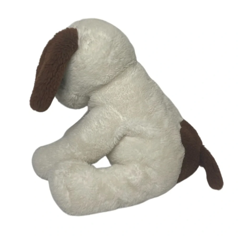 Animal Adventures White Plush Puppy Dog With Brown Ears & Pet Mat